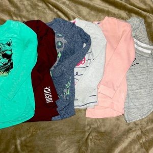 6 girl shirts size 10-12